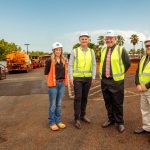 Politicians and architects at the site of the new trade training centre