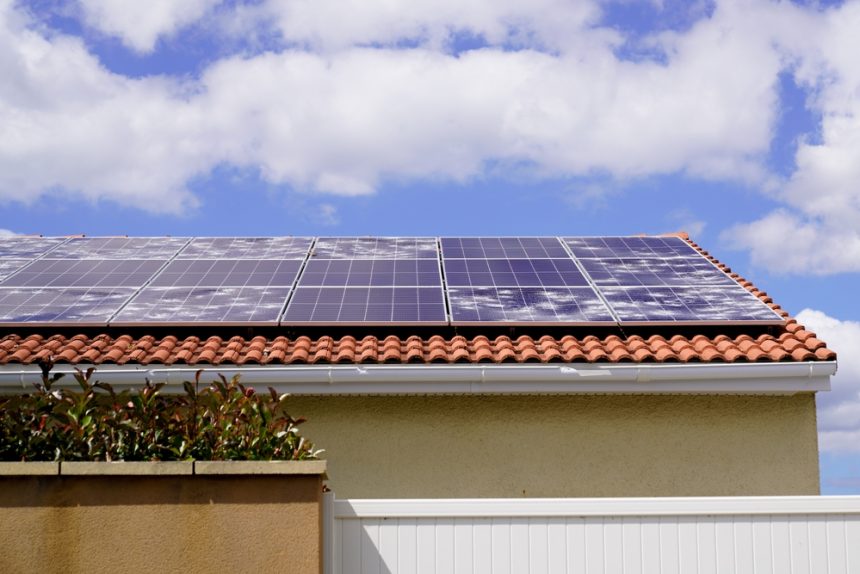 Damaged solar panel