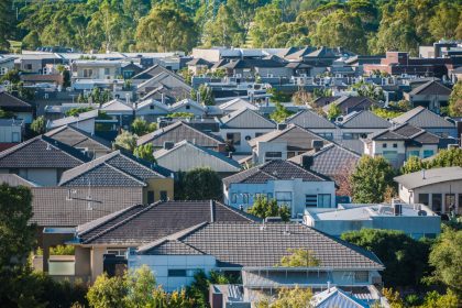 Housing estate in suburban Australia