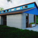 Concept of a two storey 3D printed home by construction company Luyten 3D