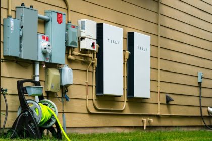 Home batteries on the side of a Australian home