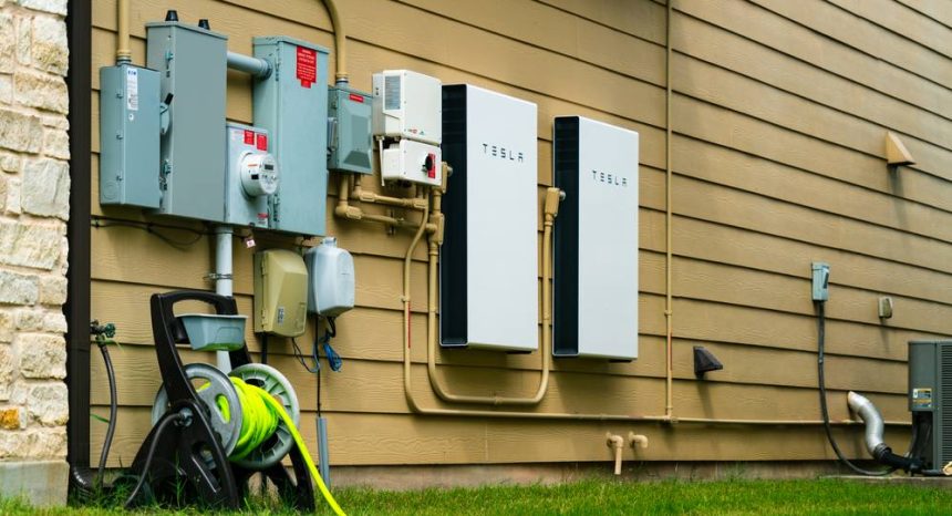 Home batteries on the side of a Australian home