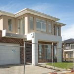 Residential duplex home finalising construction in Australia