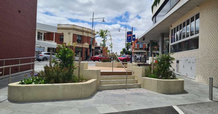 Pocket park in city area, Melbourne