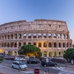 Colosseum in Rome during sunset