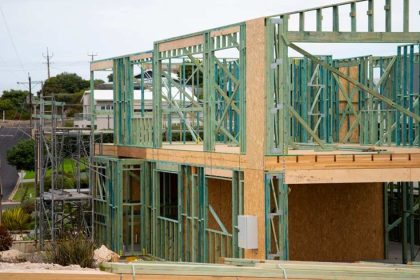 Home under construction in suburban Australia