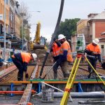 Tradies working on construction site