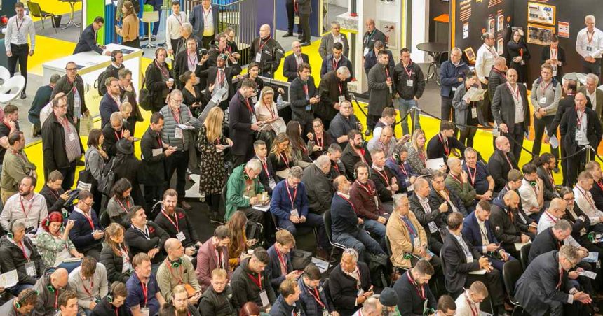 Attendees at the London Build fire and safety expo