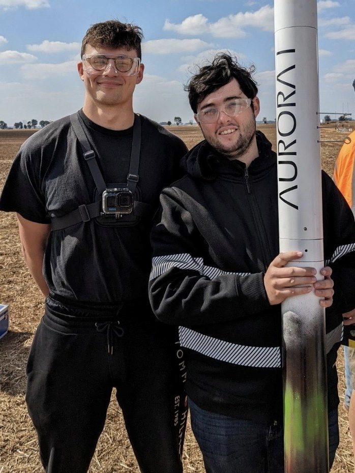 Patrick Underwood with a sustainable rocket