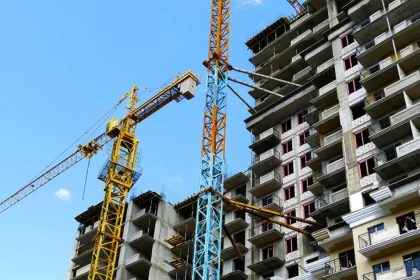 High-density apartment building under construction