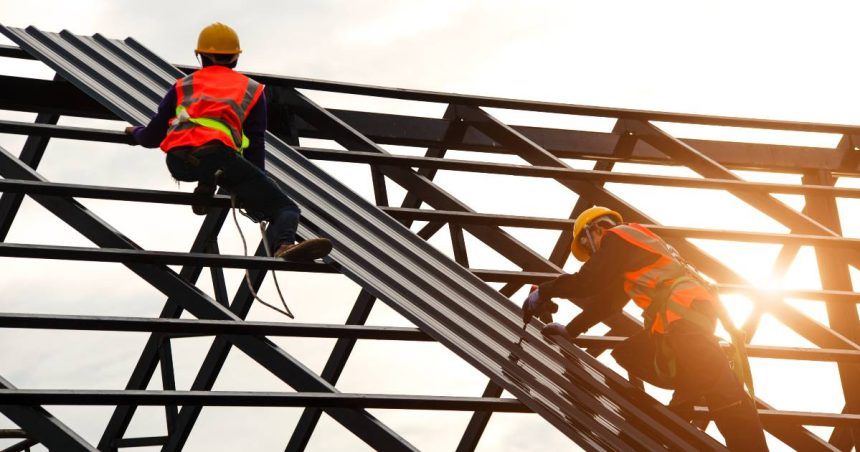 bolts and fasteners being used by tradies on a roof