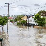 Australian homes caught in flood