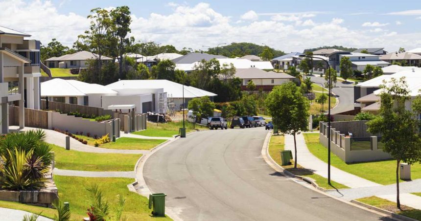 row of suburban Australian homes