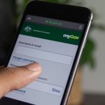 Worker lodging tax return through MyGov website on phone