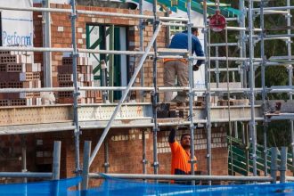 subcontractors working on construction site in Sydney